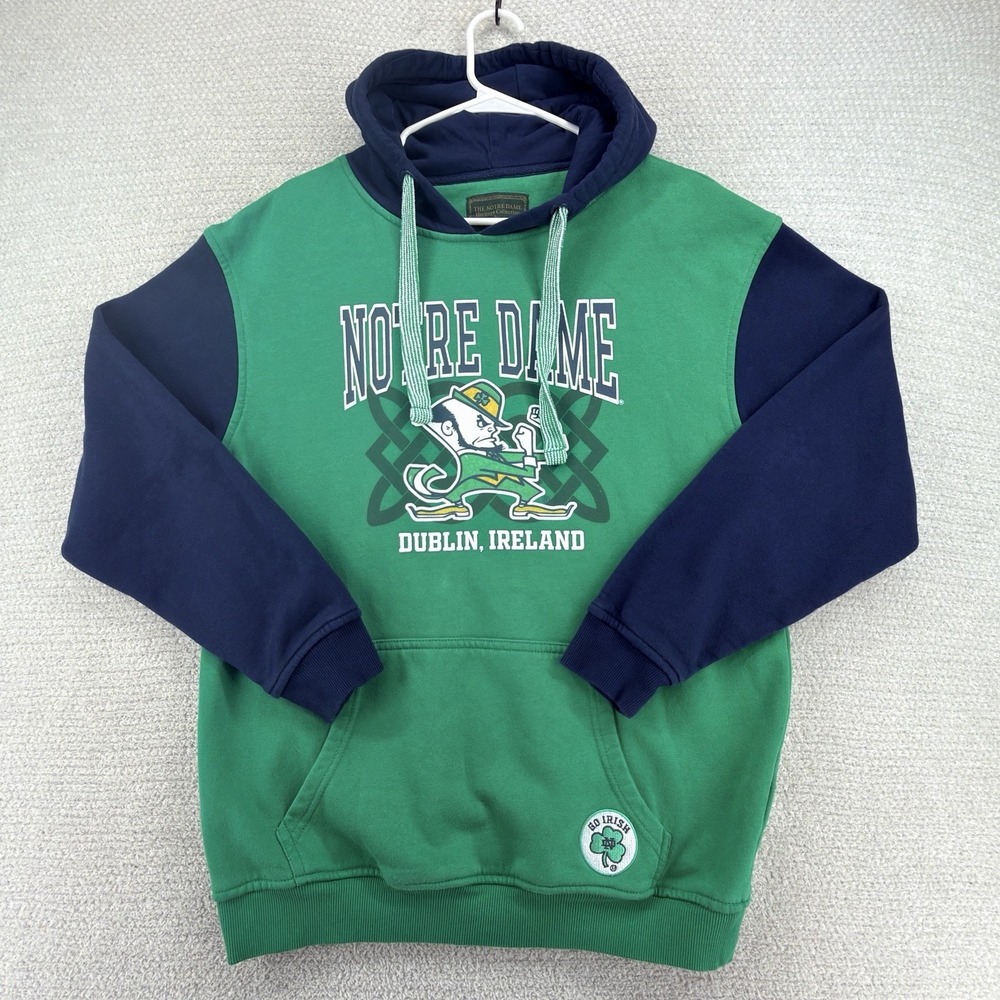 Notre Dame Fighting Irish Hoodie Mens M Lansdowne Dublin Ireland Heritage Green